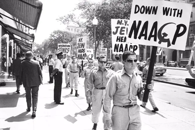 Anti-integration Protestors outside NAACP Annual Convention, Washington, D.C, USA, Marion S. Trikosko, US News & World Report Magazine Collection, June 22, 1964