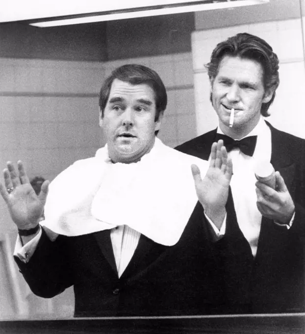 Beau Bridges, Jeff Bridges, on-set of the film, "The Fabulous Baker Boys", 20th Century-Fox, 1989