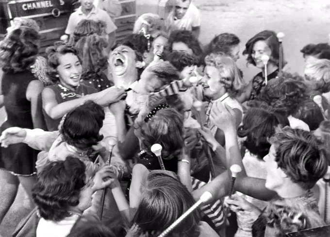 Crowd Scene, on-set of the Film, "A Face in the Crowd", Warner Bros., 1957