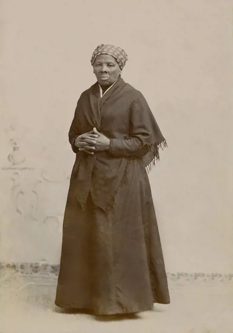 Harriet Tubman (1820-1913), American Abolitionist, Full-Length Standing Portrait, Cabinet Card, H. Seymour Squyer, 1885