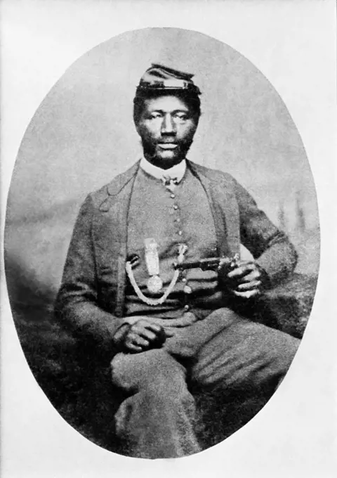 James H. Harris (1828-1898), African American Union Army soldier during the American Civil War,  recipient of Medal of Honor for his actions at the 1864 Battle of Chaffin's Farm, W.E.B. Du Bois Collection