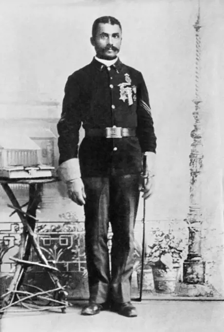 Brent Woods (1855-1906), African American Buffalo Soldier in U.S. Army and recipient of Medal of Honor for his actions in 1881 Battle at Gavilan Canyon, W.E.B. Du Bois Collection