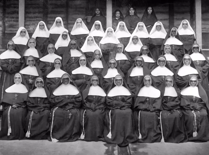 Sisters of the Holy Family, Portrait, New Orleans, Louisiana, USA, W.E.B. DuBois Collection, 1899