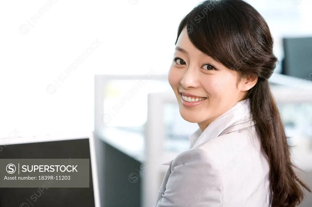 Office worker at her desk