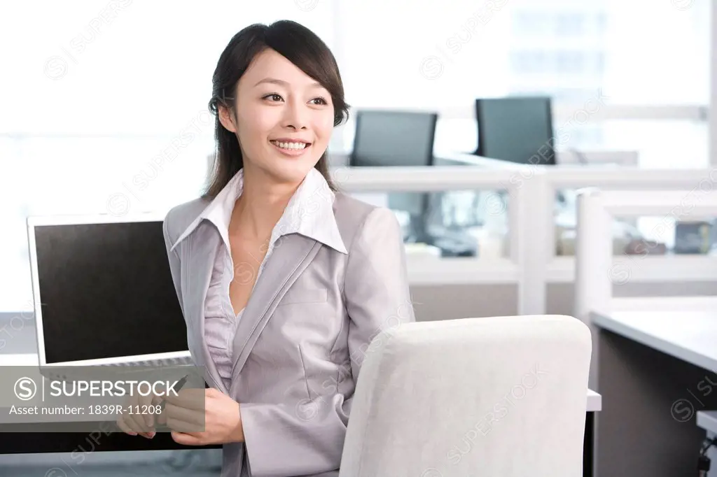 Office worker at her desk