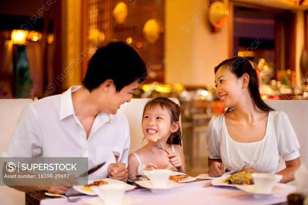 Portrait of a happy family on vacation