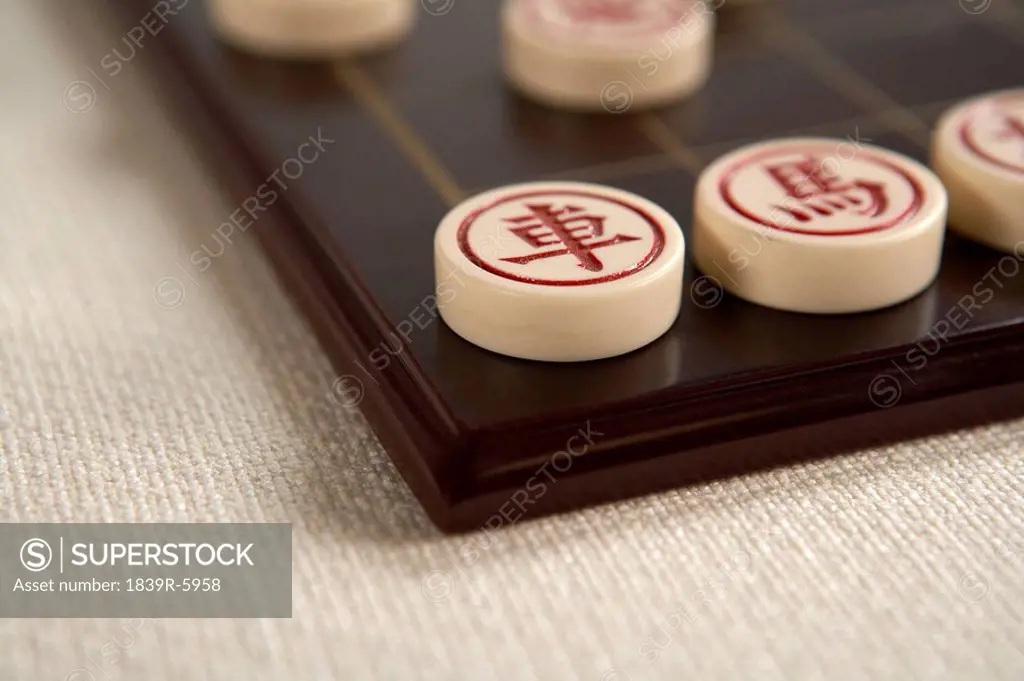 Close Up Of Chinese Checkers Game Pieces