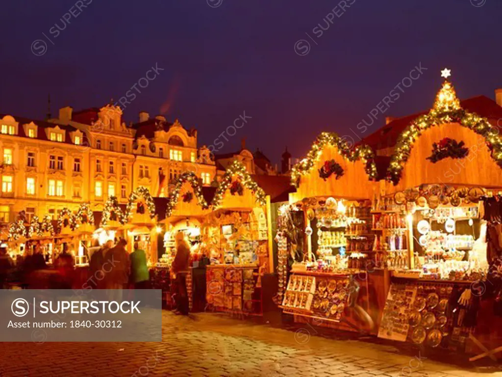 Prague Old Town Square At Christmas