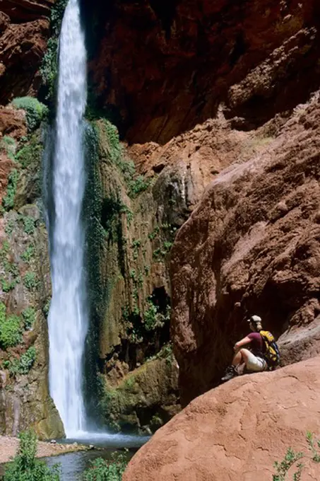 Deer Creek Falls along the Colorado River in Grand Canyon, Grand Canyon National Park, Arizona.