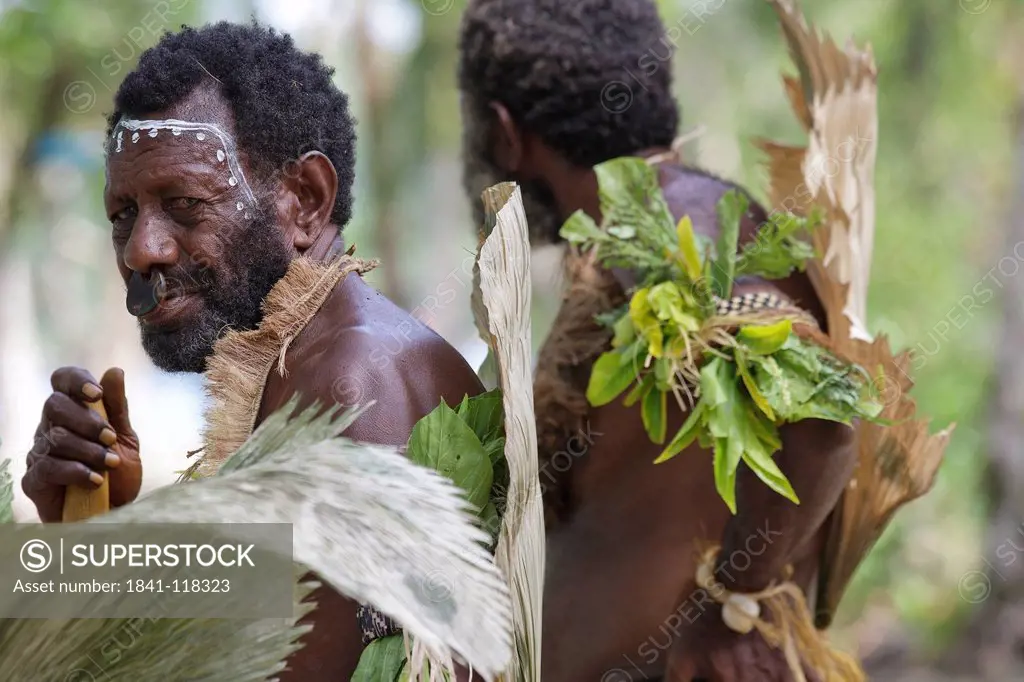 Primitive people, Nendo, Santa Cruz Island, Solomon Islands, Melanesia, Oceania