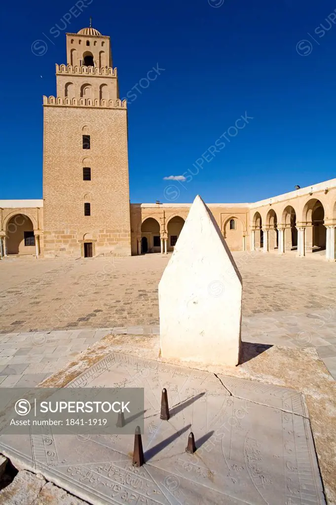 Ancient sundial at mosque, Zaouia Of Sidi Sahab, Nabeul, Tunisia