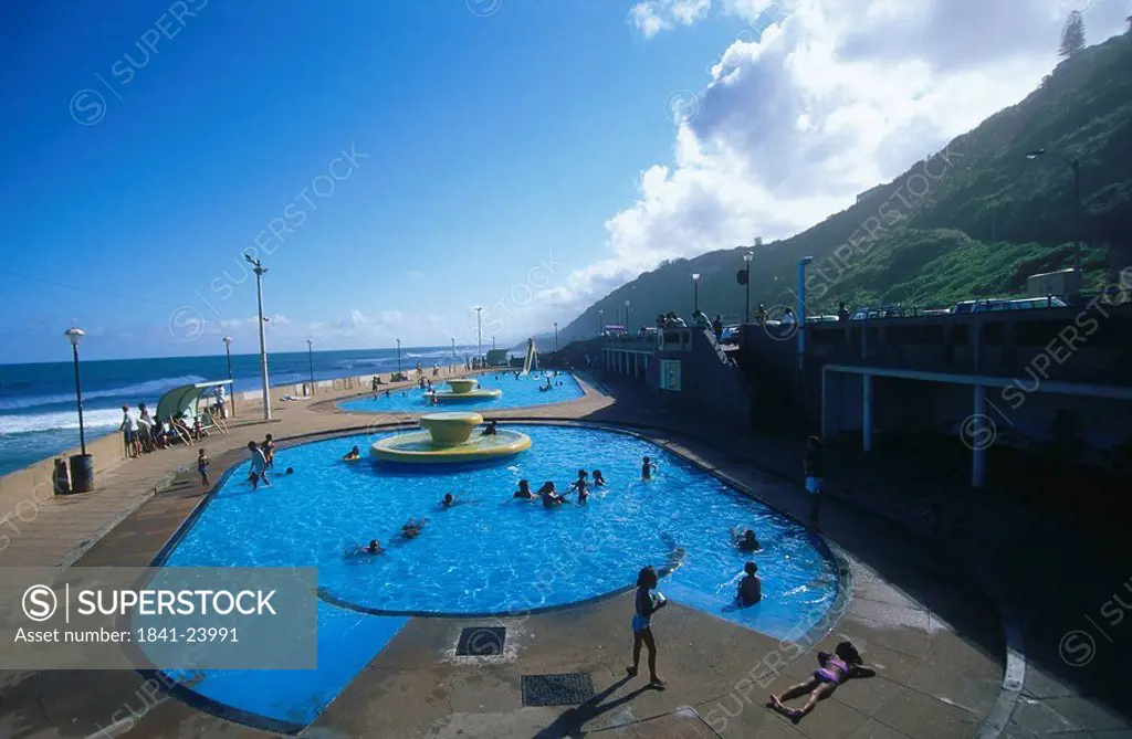 Swimming pool on beach, Brighton Beach, Durban, KwaZulu_Natal, South Africa