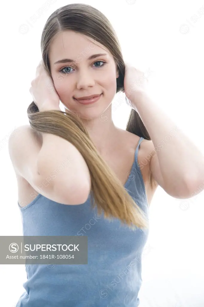 woman with strong hair