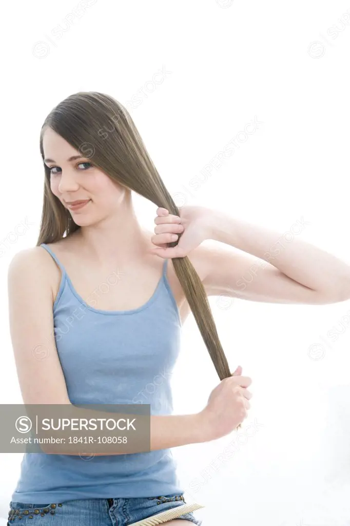 woman with strong hair