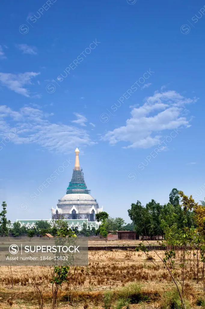 Buddhist temple, Daen Mahamongkol Chai Temple, Sravasti, Uttar Pradesh, India