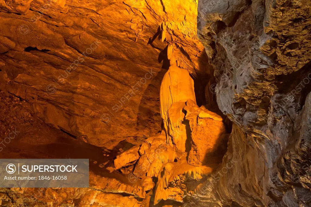 Interiors of a cave, Borra Caves, Ananthagiri Hills, Araku Valley, Visakhapatnam, Andhra Pradesh, India