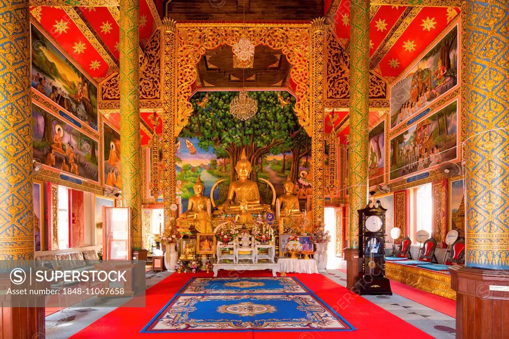 Buddha statue at Wat Sriboonruang, Sri Boon Ruang Temple, Chiang Rai, Northern Thailand, Thailand