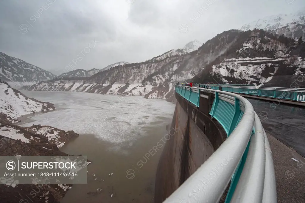 Kurobe Reservoir, Kurobe Dam, Great Dam, Tateyama Kurobe Alpine Route, Tateyama, Japan, Asia