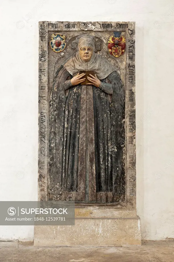 Katharina von Bora, wife of Martin Luther, Epitaph in the Protestant church of St. Mary, Torgau, Saxony, Germany