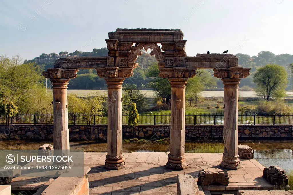 Archway in Sas Bahu Temple, Temple District of Nagda, Hindu Temple, Eklingji, Udaipur, Rajasthan, India