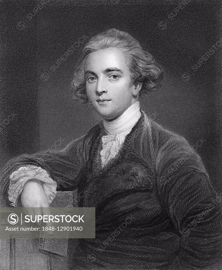 Portait of Sir William Jones, 1746, 1794, Anglo-Welsh philologist and scholar of ancient India