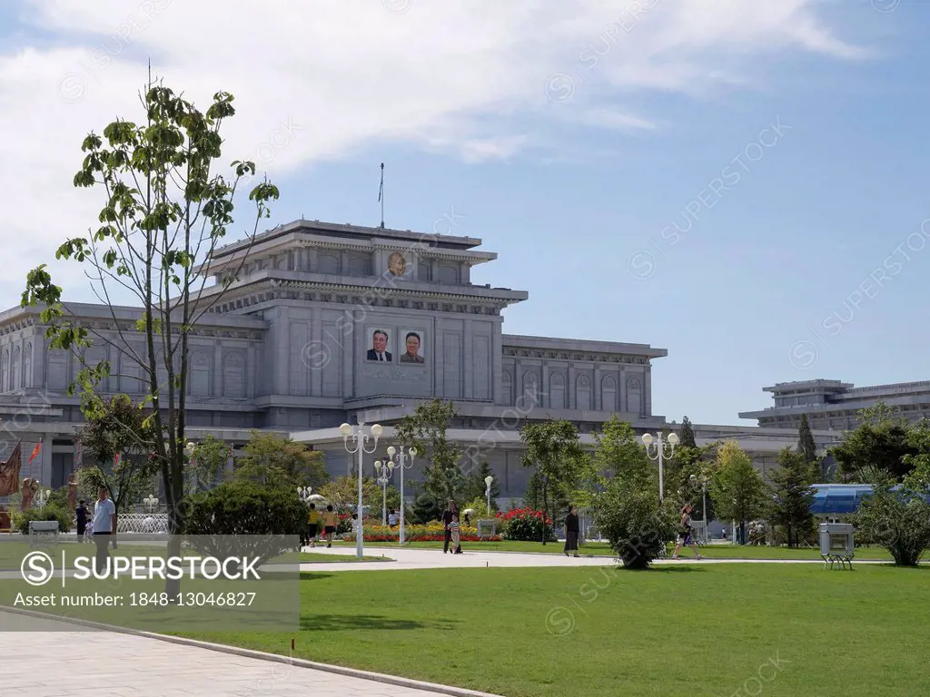 Park with the mausoleum of Kim Il-sung and Kim Jong-il, Pyongyang, North Korea