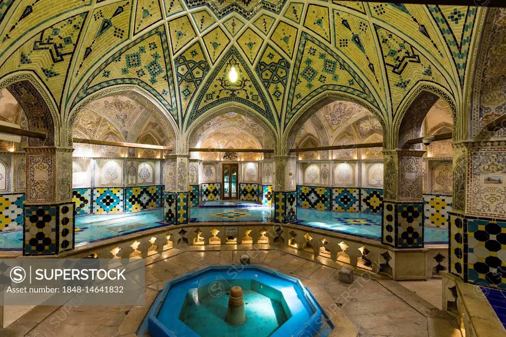 Hammam-e Sultan Mir Ahmad, or Sultan's Mir Ahmad Hammam, one of the best preserved Iranian's traditional hammams, Kashan, Iran