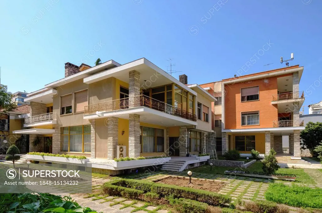 Villa of Enver Hoxha, 1944 to 1985 dictator of the Socialist People's Republic of Albania, Blloku district, Tirana, Albania