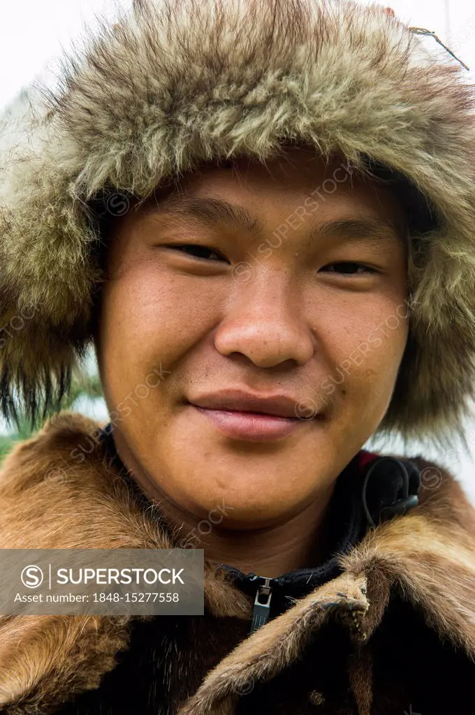 Koryak man, native people of Kamchatka, Portrait, Esso, Kamchatka, Russia