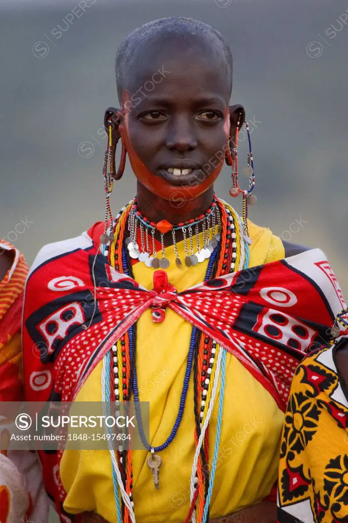 Masai nomad woman, Masai Mara, Kenya, East Africa