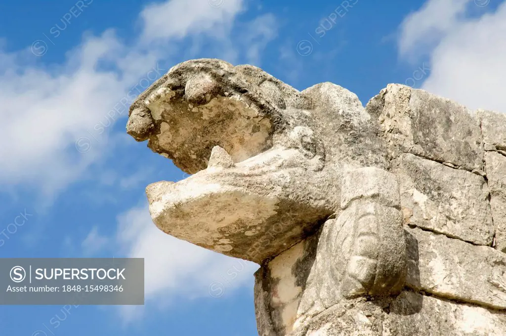 Chichen Itza, Feathered Serpent deity, Yucatan, Mexico, UNESCO World Heritage Site