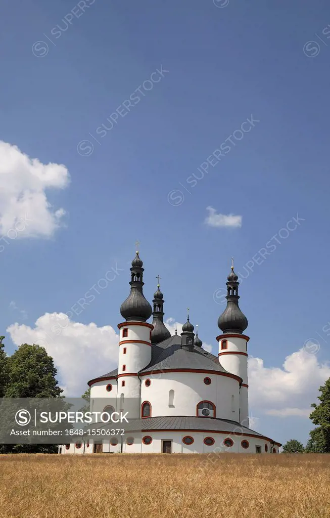 Dreifaltigkeitskirche Kappl, Church of the Holy Trinity, pilgrim church near Waldsassen, Upper Palatinate, Bavaria, Germany, Europe