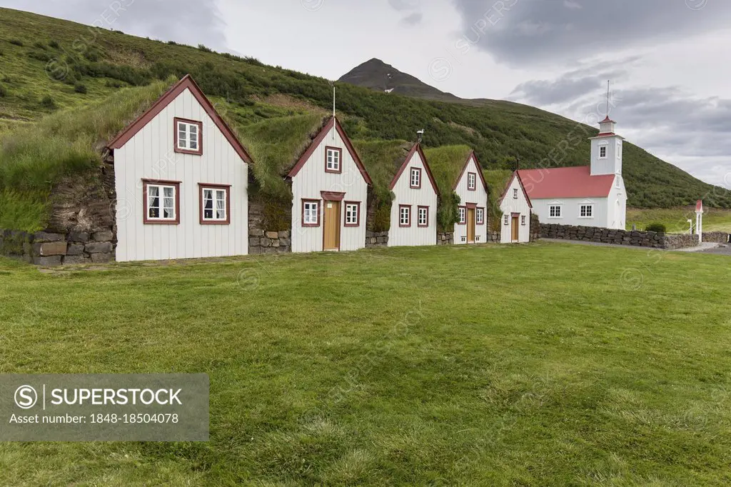 Museum farm Laufas, Iceland, Europe