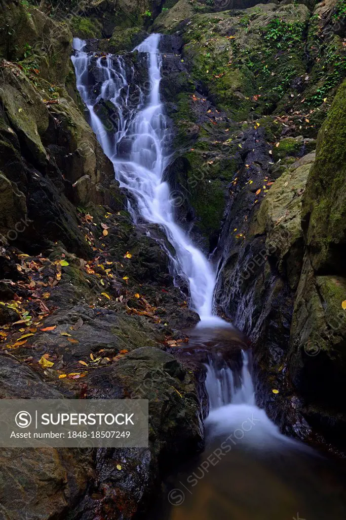 Cascades of Tonsai Waterfall, Phuket, Thailand, Asia