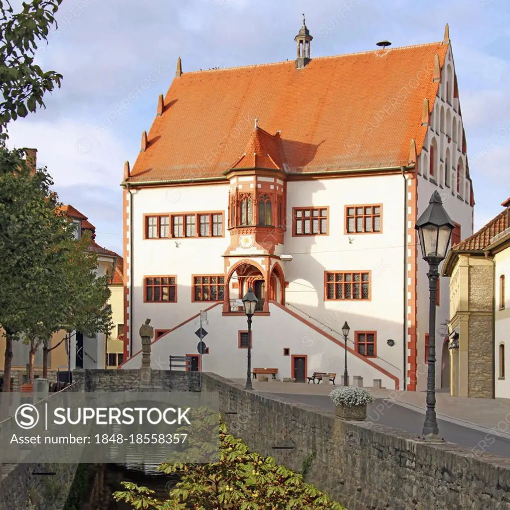 Late medieval town hall at Dettelbach, Dettelbach, Lower Franconia, Bavaria, Germany, Europe