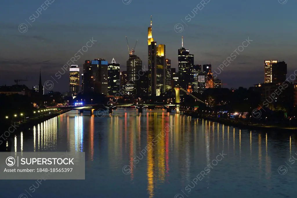 Banking district, Frankfurt am Main, Hesse, Germany, Europe