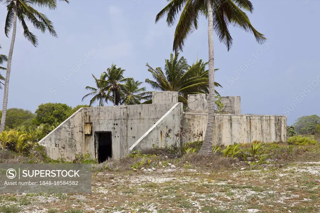 Bunker facilities for the observation of the atomic bomb test, Bikini Island, Bikini Atoll, Marshall Islands, Micronesia, Oceania