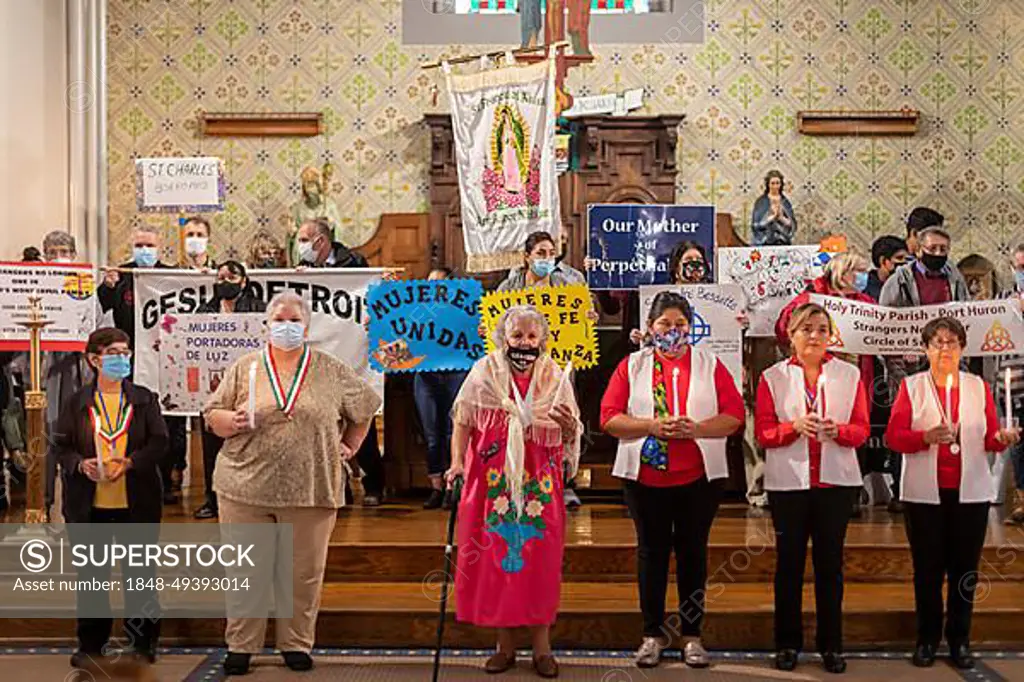 Detroit, Michigan, A mass at Holy Trinity Catholic Church in