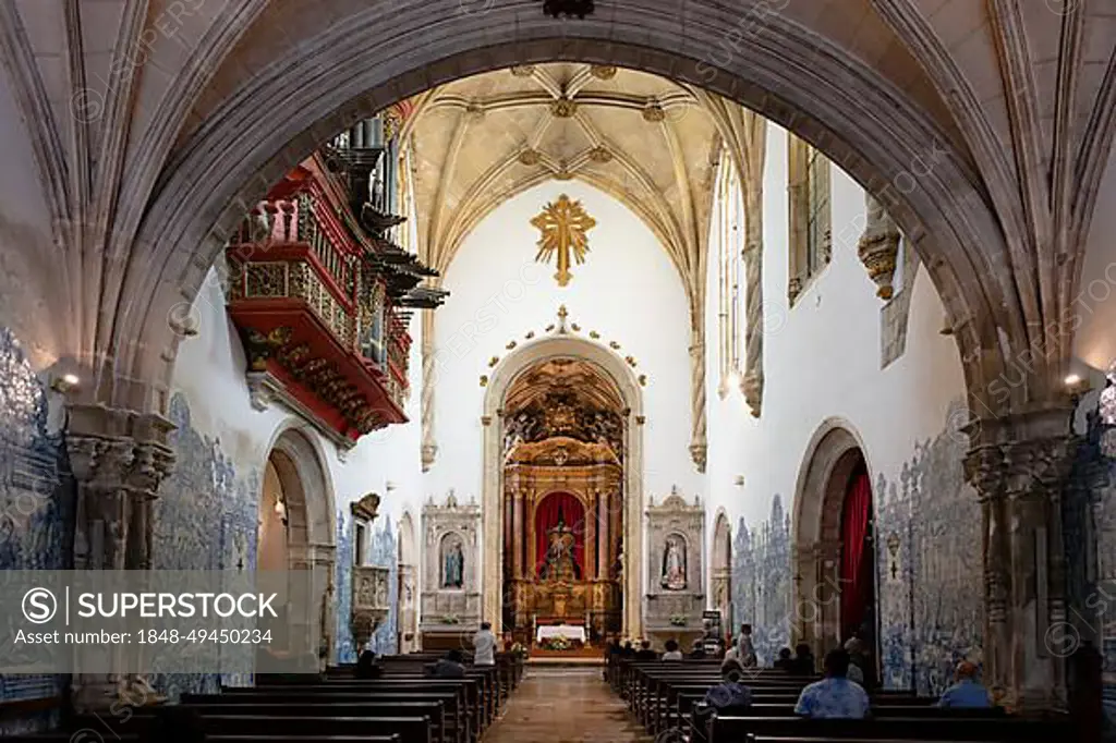 Interior view Igreja de Santa Cruz Coimbra Portugal Europe