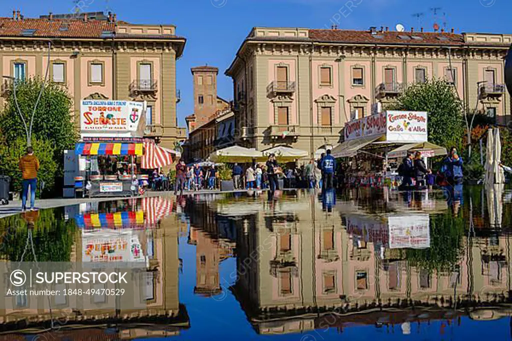 Fountain Piazza Michele Ferrero Alba Langhe Piedmont Italy