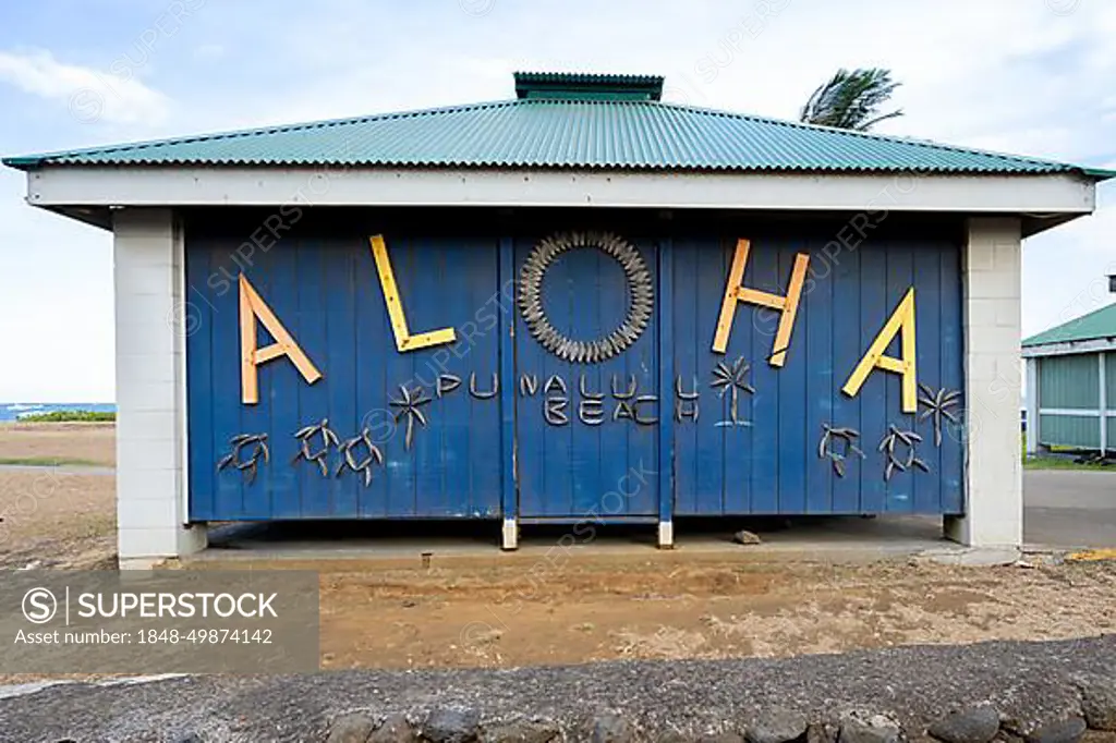 Punalu'u Black Sand beach (Pahala), Big Island, Hawaii, USA, North America