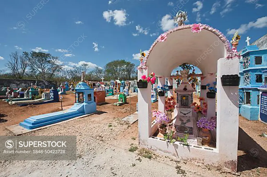 Hoctun Cemetery, Yucatan, Mexico, Central America