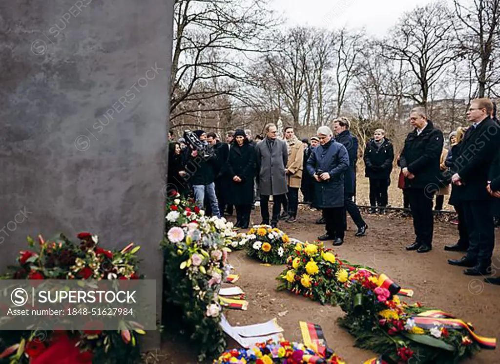 Commemorative event on the occasion of Holocaust Remembrance Day, in memory of the victims of National Socialism, at the Memorial to the Homosexuals Persecuted under National Socialism in Berlin, 31 January 2024