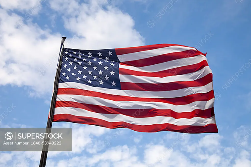 Waving US-American flag