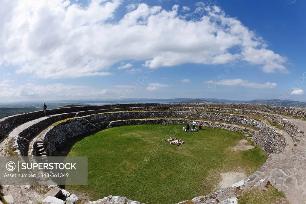 Ring fort Grianán of Aileach, also Ailech, Grianán Ailigh, Inishowen Peninsula, County Donegal, Ireland, British Isles, Europe