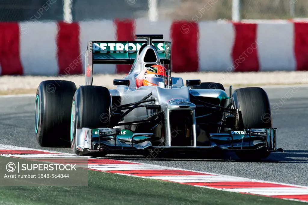 Michael Schumacher, GER, Mercedes AMG-Mercedes W03 F1, during the Formula 1 testing sessions, 21.-24.2.2012, at the Circuit de Catalunya in Barcelona,...