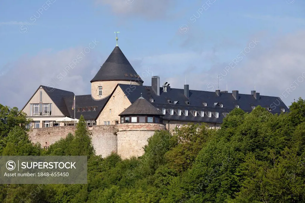 Schloss Waldeck Castle, spa resort of Waldeck, Waldecker Land region, Edertal, Hesse, Germany, Europe, PublicGround