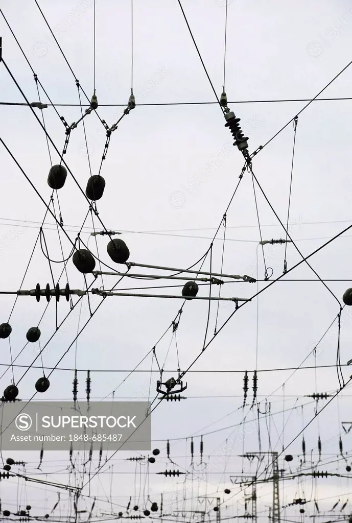 Overhead railway lines, Germany, Europe