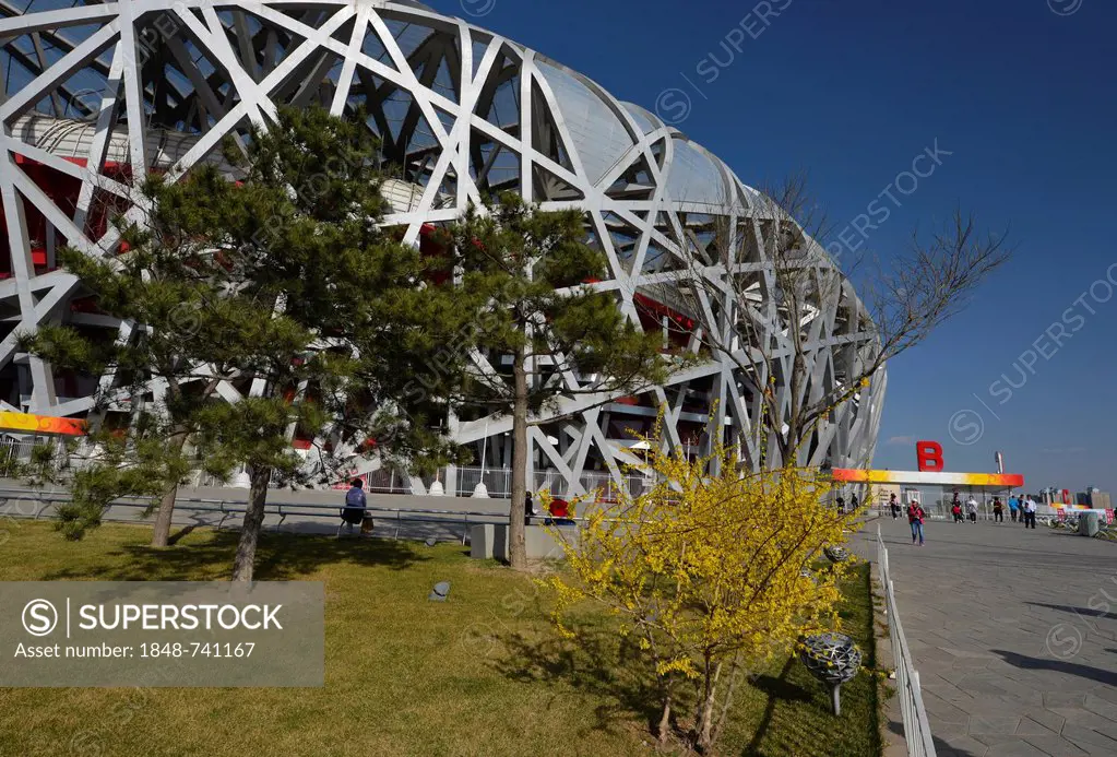 Beijing Olympic Stadium, National Stadium, Bird's Nest, Olympic Green Olympic Park, Beijing, China, Asia