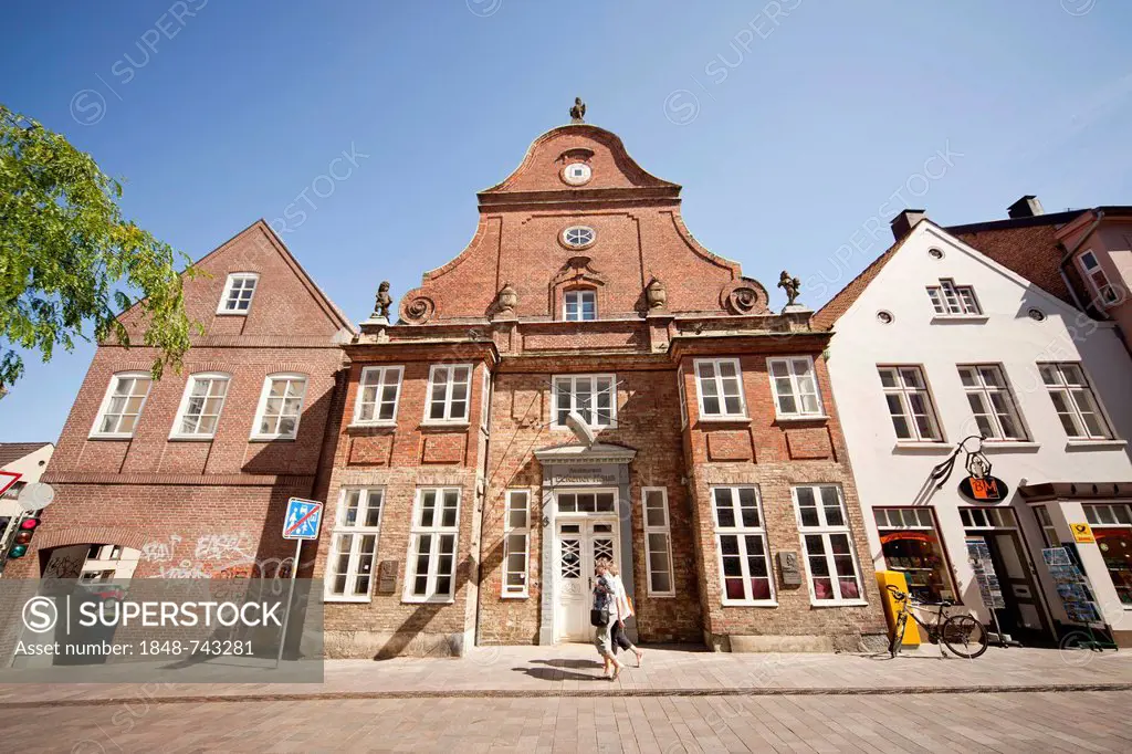 Eckener Haus with a restaurant, patrician house and birth house of Hugo Eckener, Flensburg, Schleswig-Holstein, Germany, Europe